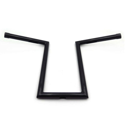 Black Z Bar 12 Inch Rise Handlebars For Harley Softail Dyna Sportster Bobber Cho - Moto Life Products