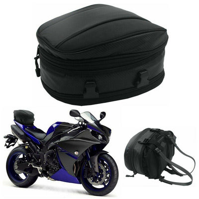 Motorcycle 10L Rear Tail Seat Back Saddle Helmet Waterproof Shoulder Carry Bag - Moto Life Products