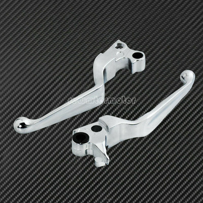 Chrome Brake Clutch Levers Fit For Harley Sportster Softail Dyna Touring 96-07 - Moto Life Products