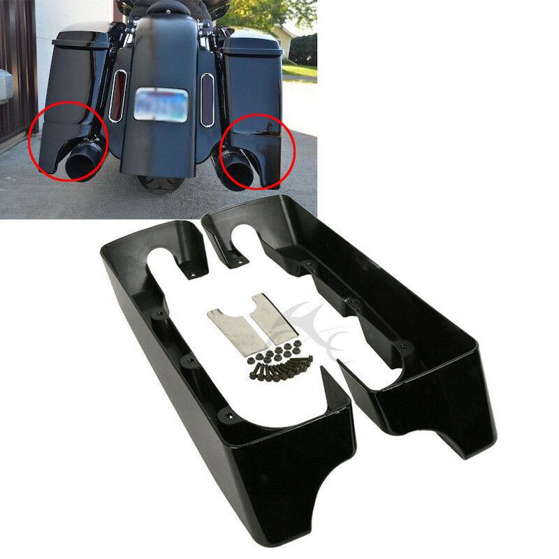 4" Hard Stretched Saddle Bag Extensions Fit For Harley Touring Road Glide King - Moto Life Products