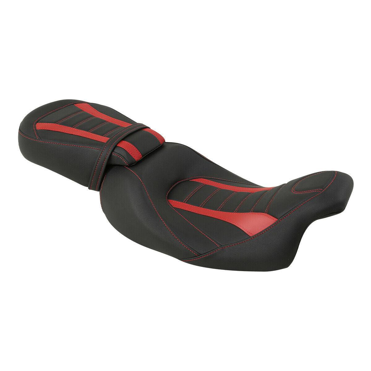 Black Red Driver Passenger Seat Fit For Harley Touring Road Glide 2009-2021 19 - Moto Life Products