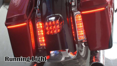 Saddlebag Blades LED Brake Sequential Turn Signal Accent Light Fit For Touring - Moto Life Products