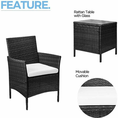 CAYNEL 3 Pieces Outdoor Patio Furniture Set - Moto Life Products
