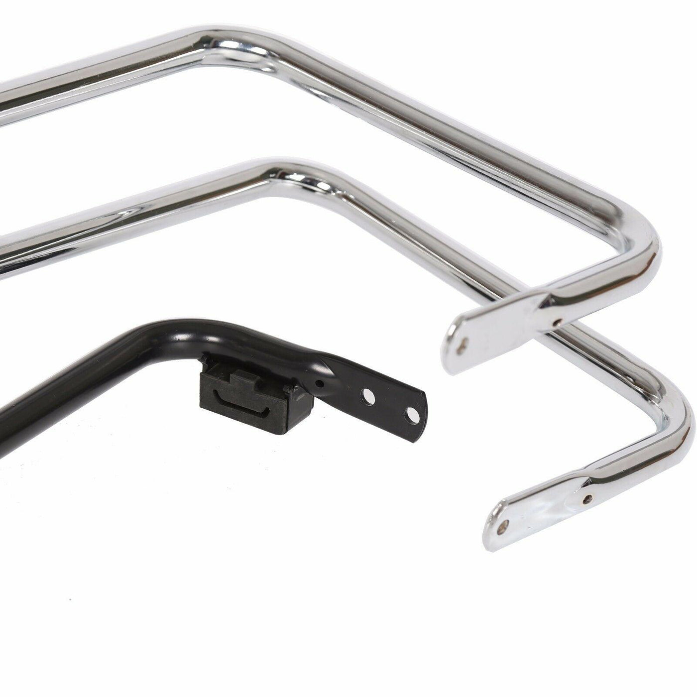 Chrome SaddleBag Guard Rail Bracket For Harley Touring FLHR FLHT FLHTCUSE 97-08 - Moto Life Products