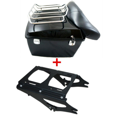King Tour Pack Trunk w/ Mounting Luggage Rack For Harley Davidson Touring 09-13 - Moto Life Products