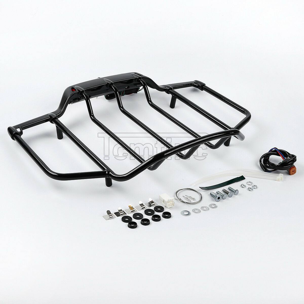 Trunk Luggage Rack w/ LED Light For Harley Electra Road Glide Tour Pak Air Wing - Moto Life Products