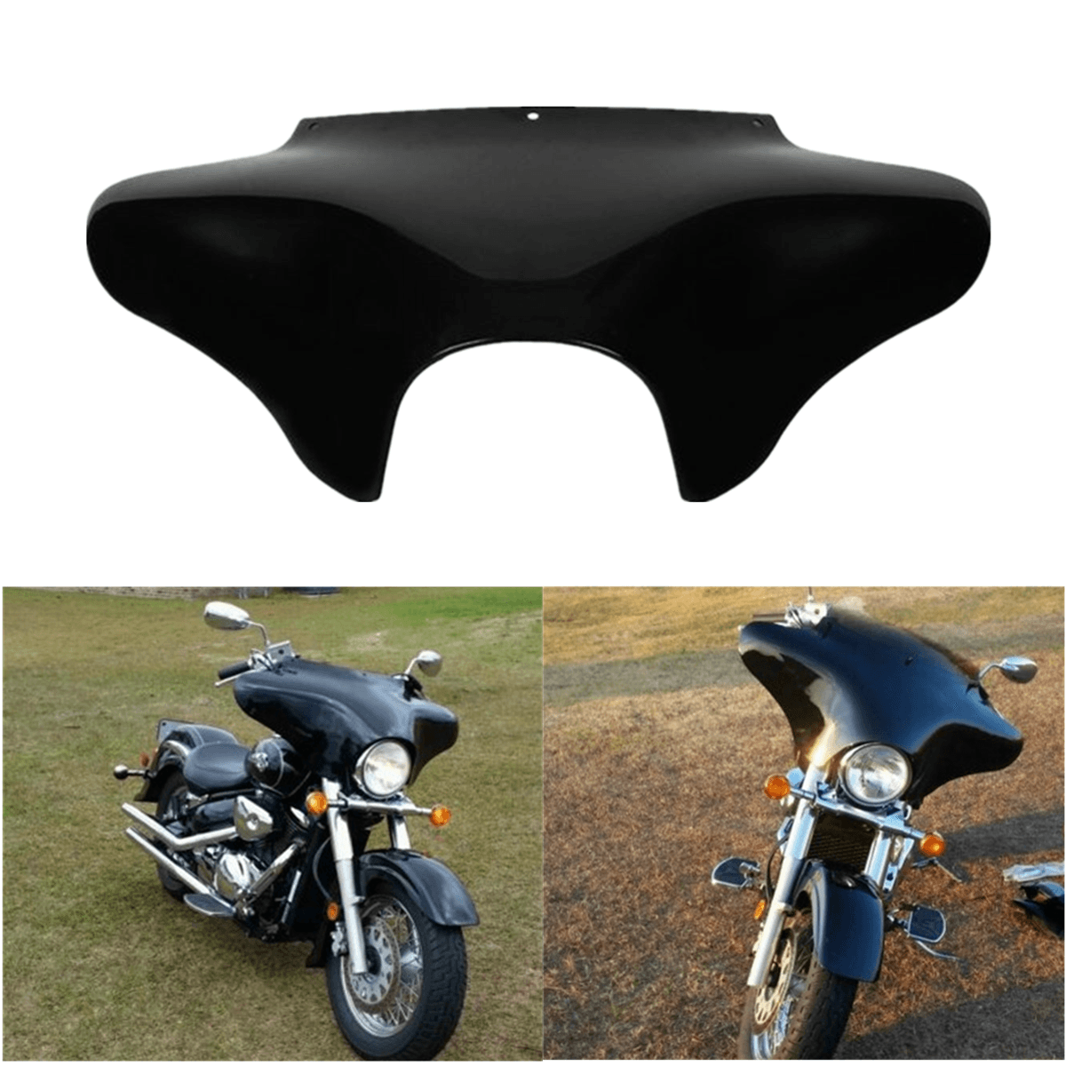 ABS Black Front Outer Batwing Fairing Fit For Harley Road King Street Glide Dyna - Moto Life Products