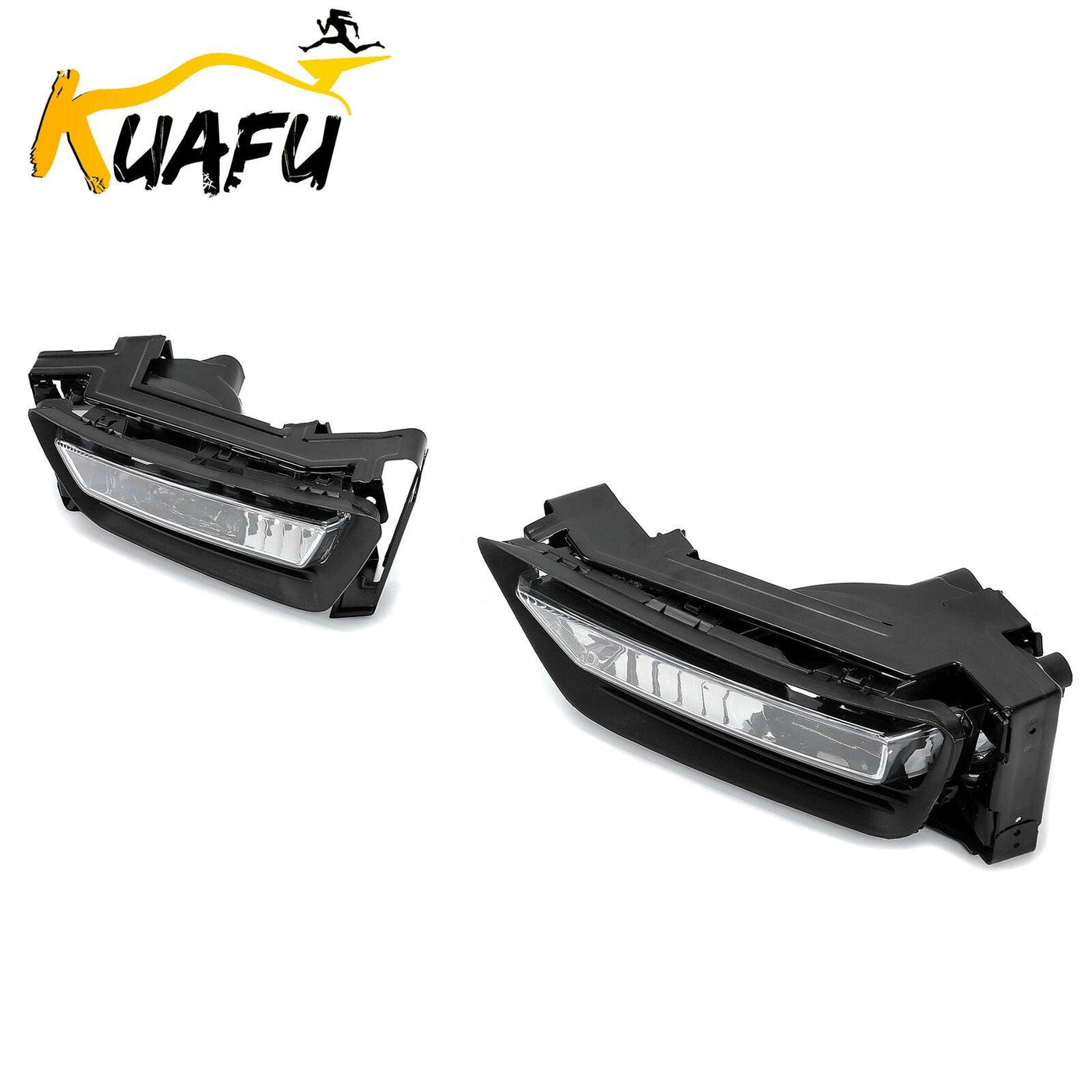 For 13 14 15 Honda Accord Sedan Clear Fog Lights Assembly W/ Switch Bulbs Bezels - Moto Life Products
