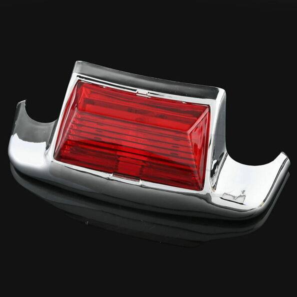 Red Lens Chrome Rear Fender Tip Light Fit For Harley Electra Glide FLHT 80-13 12 - Moto Life Products