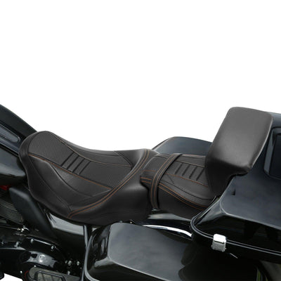 Driver Rider Passenger Seat Backrest Pad Fit For Harley Touring Glide 2014-2022 - Moto Life Products
