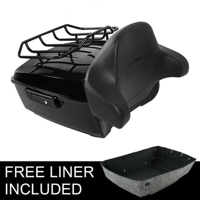 King Pack Trunk Backrest Rack Fit For Harley Tour Pak Electra Street Glide 14-22 - Moto Life Products
