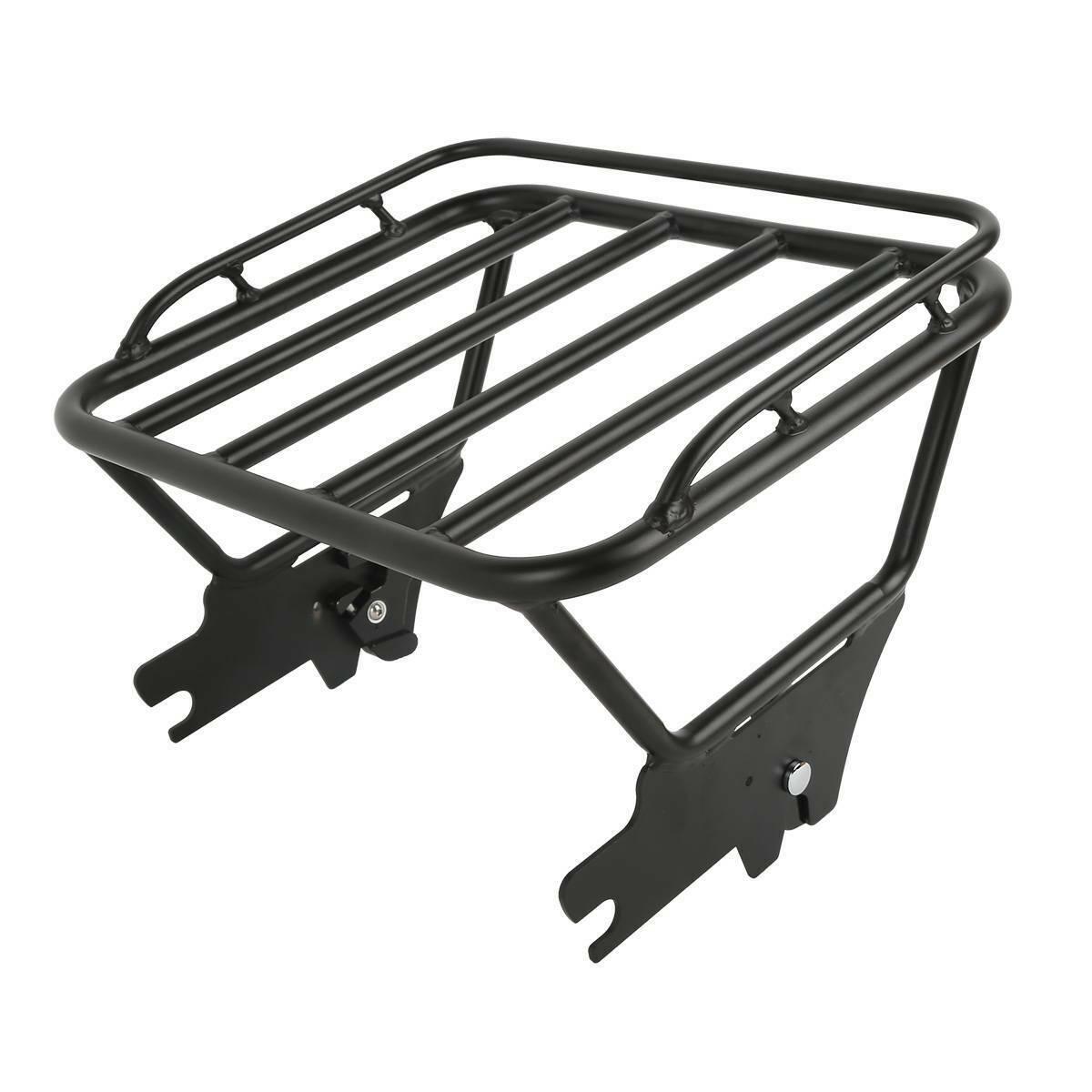 Dull Black 2 Up Luggage Rack Docking Hardware Fit For Harley Touring Glide 97-08 - Moto Life Products
