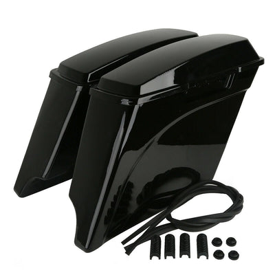 5" Extended Stretched Hard Saddlebags Bag Fit For Harley Touring Road King 93-13 - Moto Life Products