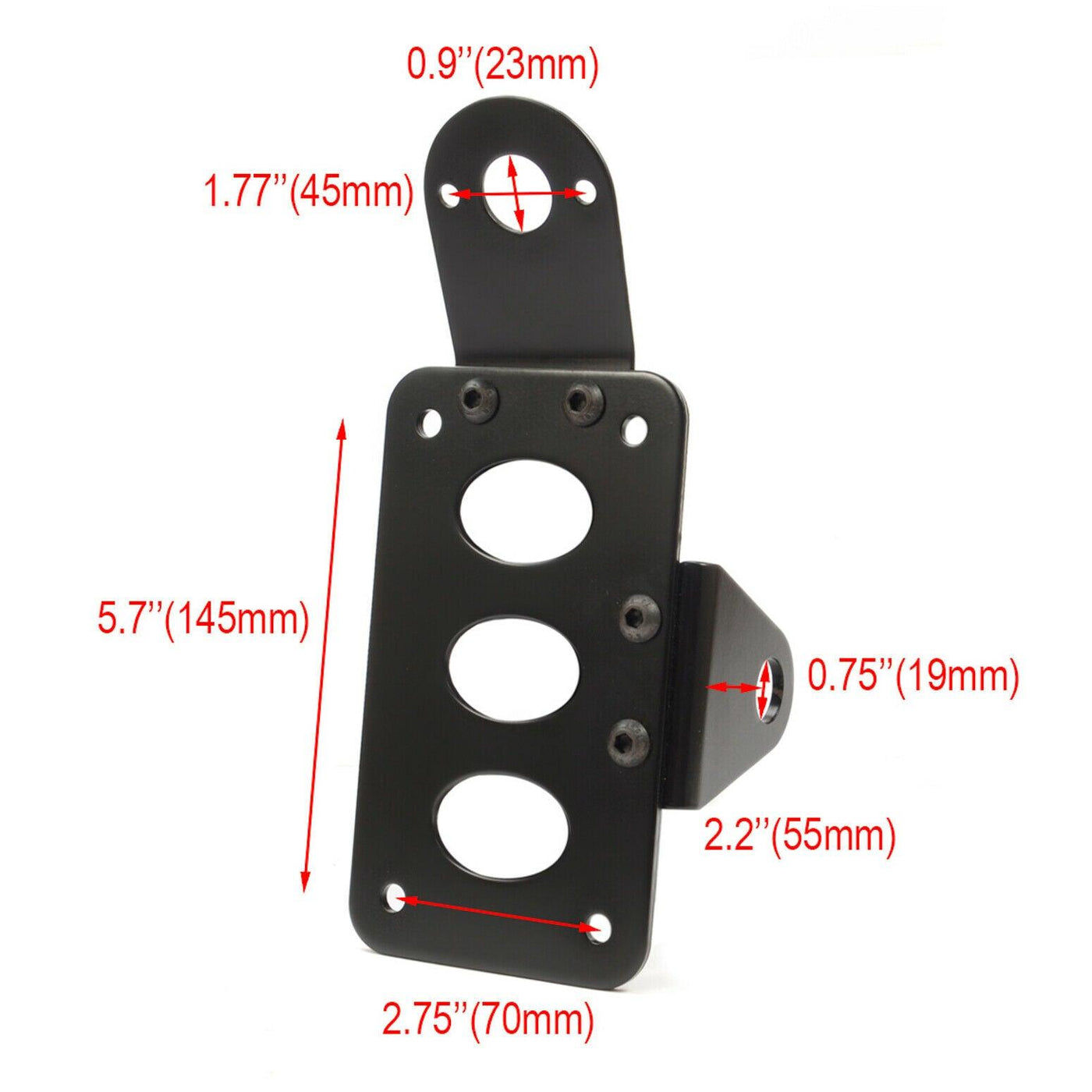 3/4" Axle LED Tail Light License Plate Bracket Side Holder Fit for Harley Yamaha - Moto Life Products