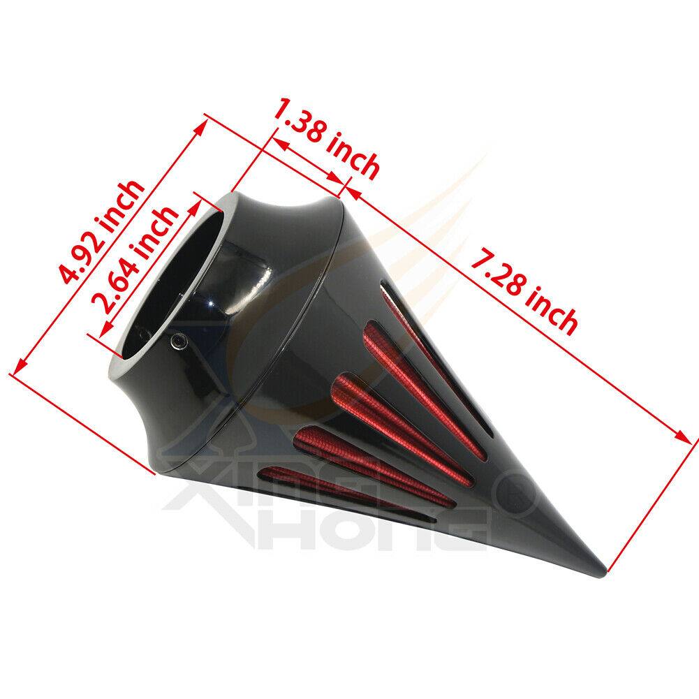 Spike Cone Gloss Black A/Small For Air Cleaner Intake Harley Dyna Touring Models - Moto Life Products