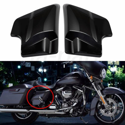 Black Stretched Left Right Side Covers Panel Fit for Harley Touring 2009-2022 - Moto Life Products