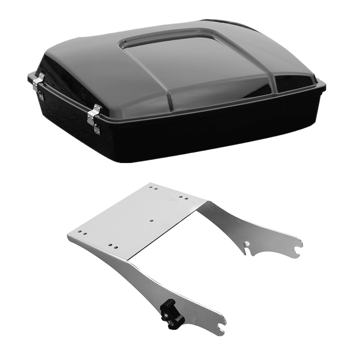 Black Razor Trunk Mount Rack Fit For Harley Tour Pak Road Glide King 1997-2008 - Moto Life Products