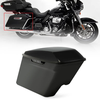 Black 5" Stretched Extended Saddlebags Saddle Bag For Harley Road King 14-21 - Moto Life Products