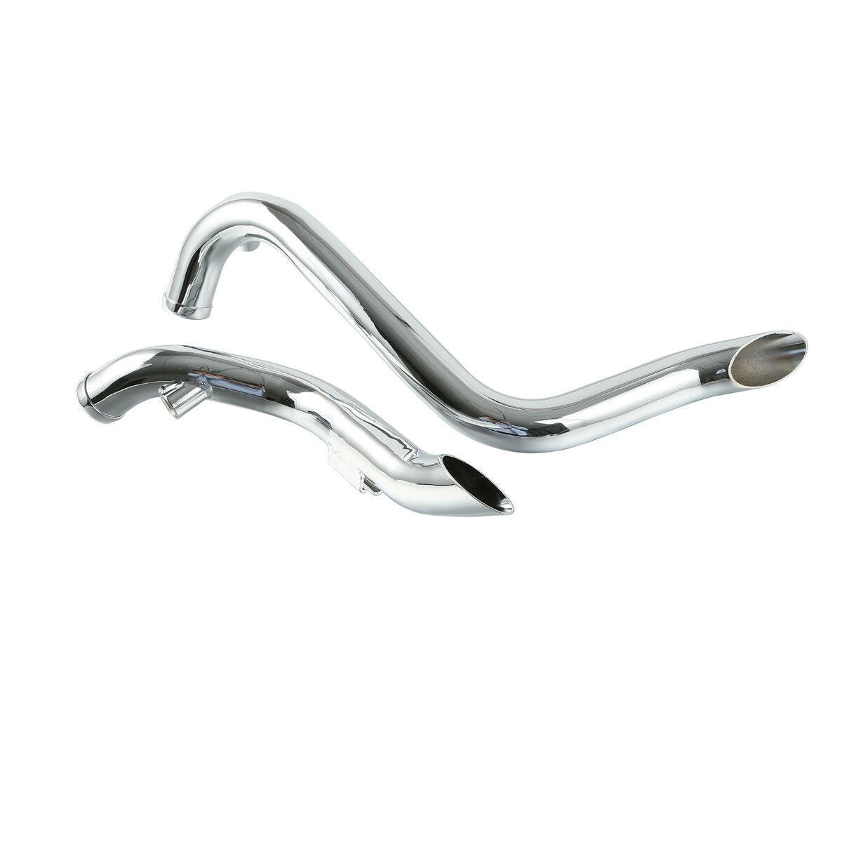 Chrome 1.75" Pipes Exhaust Fit For Harley Softail Sportster Touring Drag 84-16 - Moto Life Products