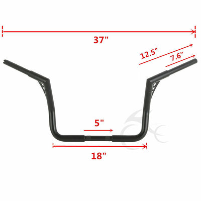 12/14/16/18" Rise Handlebar Fit For Harley Electra Glide 1982-2022 Black/Chrome - Moto Life Products