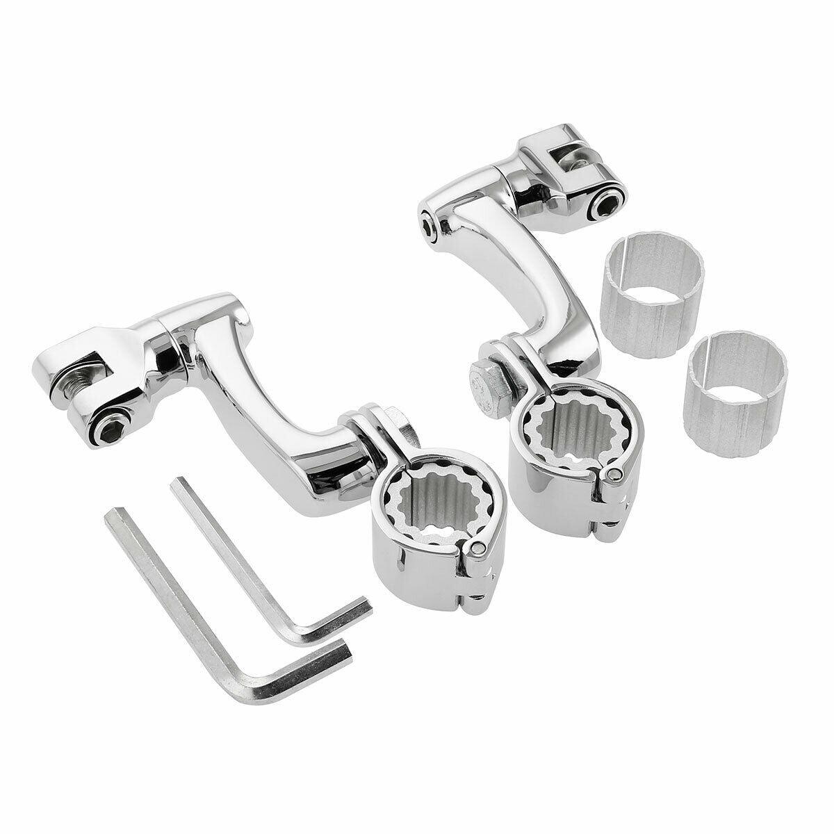 35mm Highway Foot Pegs Mount Clamp Fit For Harley Touring Sportster Dyna Softail - Moto Life Products
