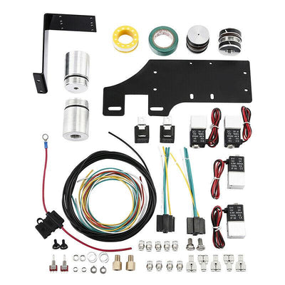 Front Air Ride Lowering Kit & Rear Suspension Tank Fit For Harley Touring 14-22 - Moto Life Products