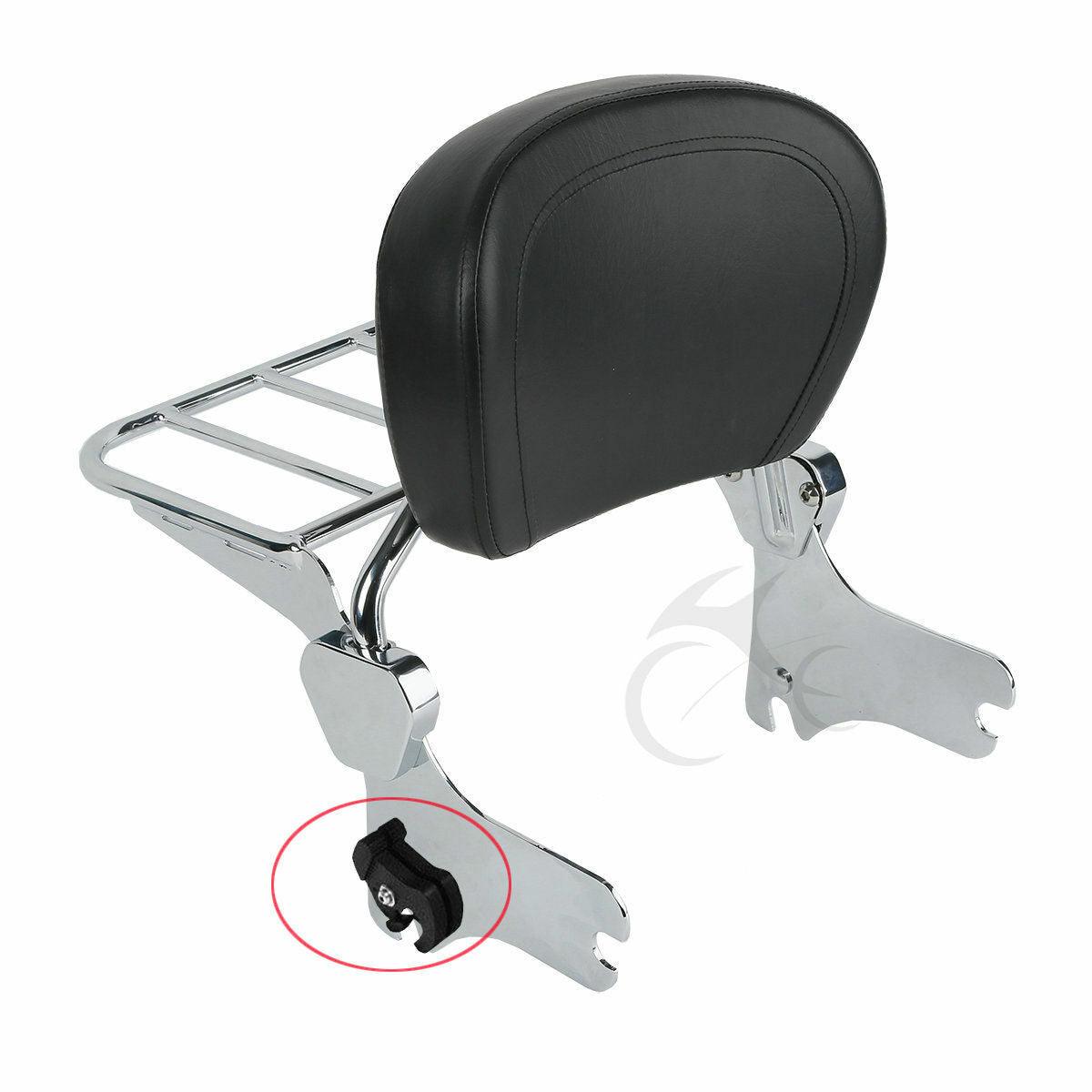 Black Sissy Bar Luggage Rack Docking Latch Clip Kits For Harley Touring Softail - Moto Life Products