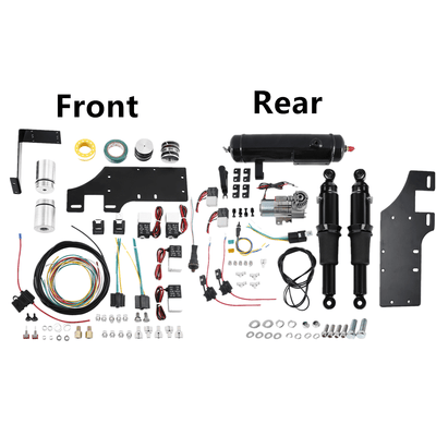 Front Air Ride Lowering Kit & Rear Suspension Tank Fit For Harley Touring 14-22 - Moto Life Products