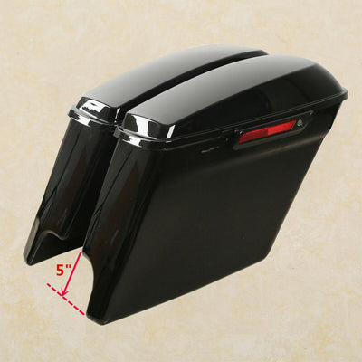5" Stretched Extended Hard Saddlebags Fit For Harley Electra Road Glide 93-13 12 - Moto Life Products