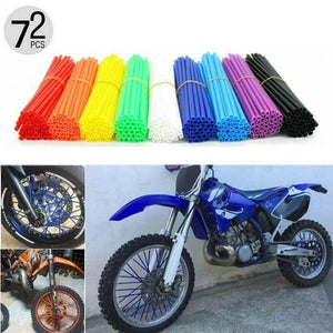 72Pcs Motorcycle Dirt Bike Spoke Skins Covers Wraps Wheel Rim Guard Protector US - Moto Life Products