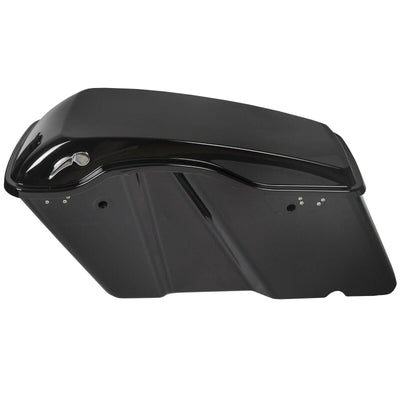 Gloss Black Hard Saddle Bags Saddlebags For 93-13 Harley Road King Glide FLHT - Moto Life Products