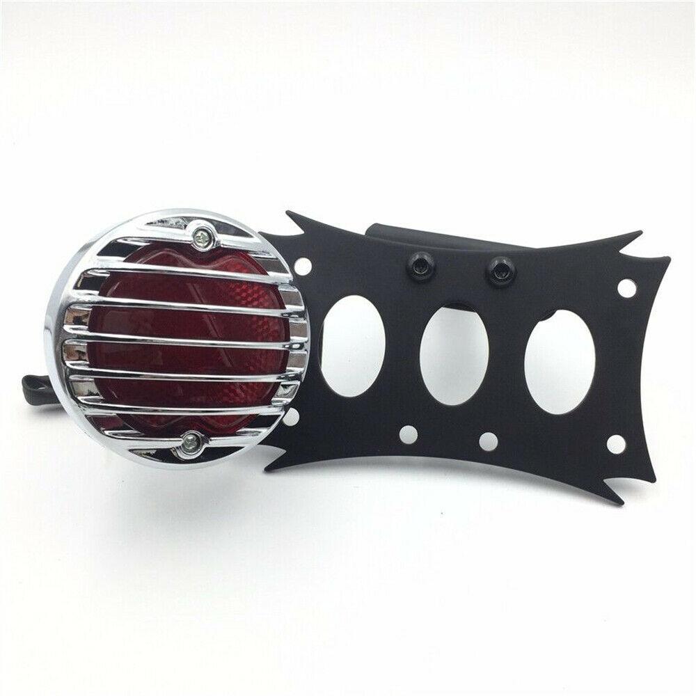 License Bracket Chrome LED Tail Light Fit For Harley Touring Bobber Chopper - Moto Life Products