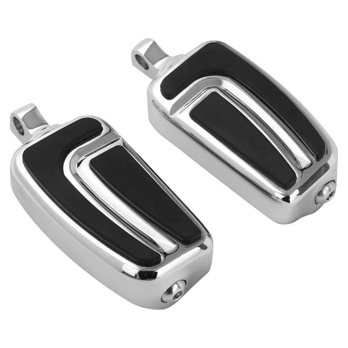 10mm Airflow Chrome Pegs Footpegs Fit For Harley Touring Road King Dyna Fat Bob - Moto Life Products
