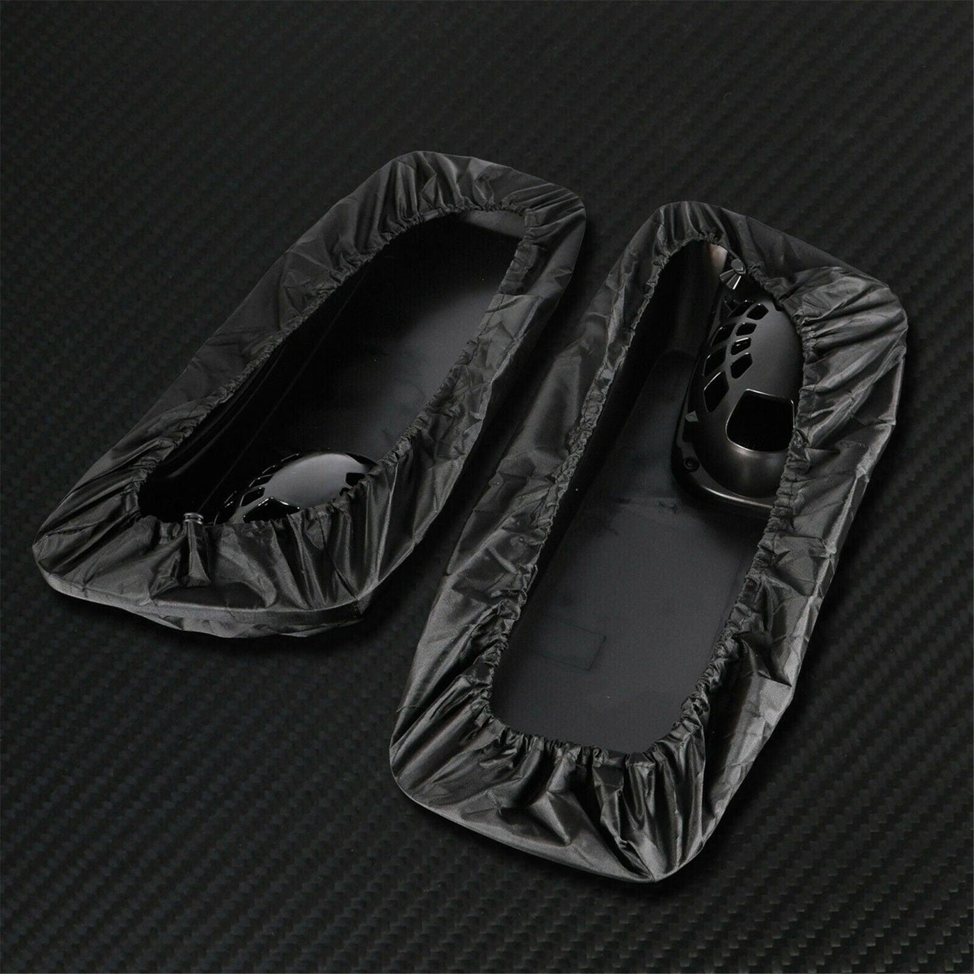 Motorcycle Waterproof Saddlebag Lid Covers Bagger Audio Rain Dust Speaker Lids - Moto Life Products