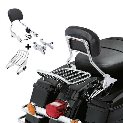 Sissy Bar Brake Light 2 Up Luggage Rack Docking Kit Fit For Harley Touring 14-22 - Moto Life Products