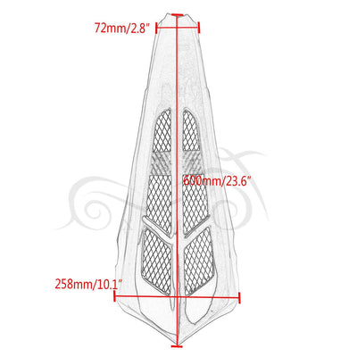 Black ABS Chin Spoiler Scoop Fit For Harley Touring Street Road Glide FLHX FLTRX - Moto Life Products