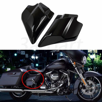 Black Stretched Left Right Side Covers Panel Fit for Harley Touring 2009-2022 - Moto Life Products