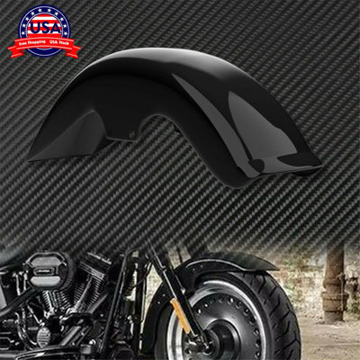 Motorcycle Gloss Black Front Fender Mudguard Fit For Harley Softail Fatboy 06-17 - Moto Life Products