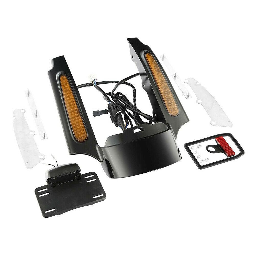Rear Fender Fascia Set W/ LED Light For Harley Touring Road King Glide 2009-2013 - Moto Life Products