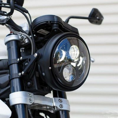 6.5 inch Motorcycle Headlight Round LED Projector Bracket For Harley Cafe Racer - Moto Life Products