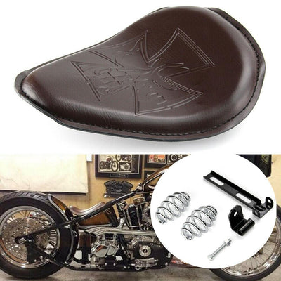 Motorcycle 3" Spring Solo Style Bracket Seat For Harley Sportster Chopper Bobber - Moto Life Products