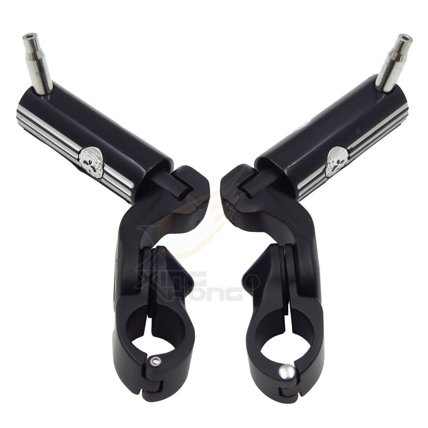 Foot Pegs w/1-1/4" Short Angled Highway Engine Guard For Harley V Rod Night - Moto Life Products