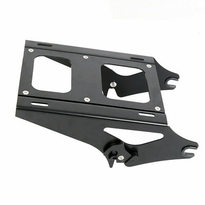 Black Detachable Two-Up Luggage Rack mount Docking For 2014-UP Harley Touring - Moto Life Products
