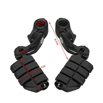 Universal Pair Foot Pegs Black 1-1/4 "(32mm) Engine Guards For Harley - Moto Life Products