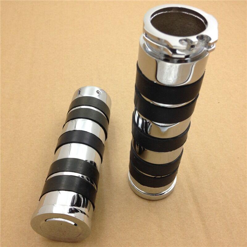 CHROME Replacement Motorcycle 1'' HAND GRIPS Fit for Harley Davidson - Moto Life Products