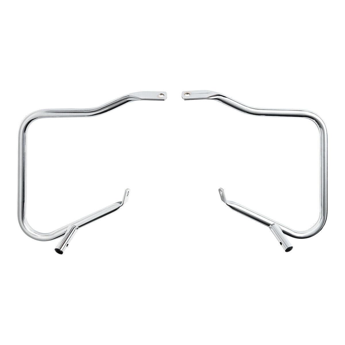 Chrome Hard Saddlebags Guard Bracket Fit For Harley Road King Glide 2014-2021 19 - Moto Life Products