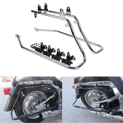 Saddlebag Conversion Brackets W/ Hardware Mounts Fit For Harley Softail 84-17 15 - Moto Life Products