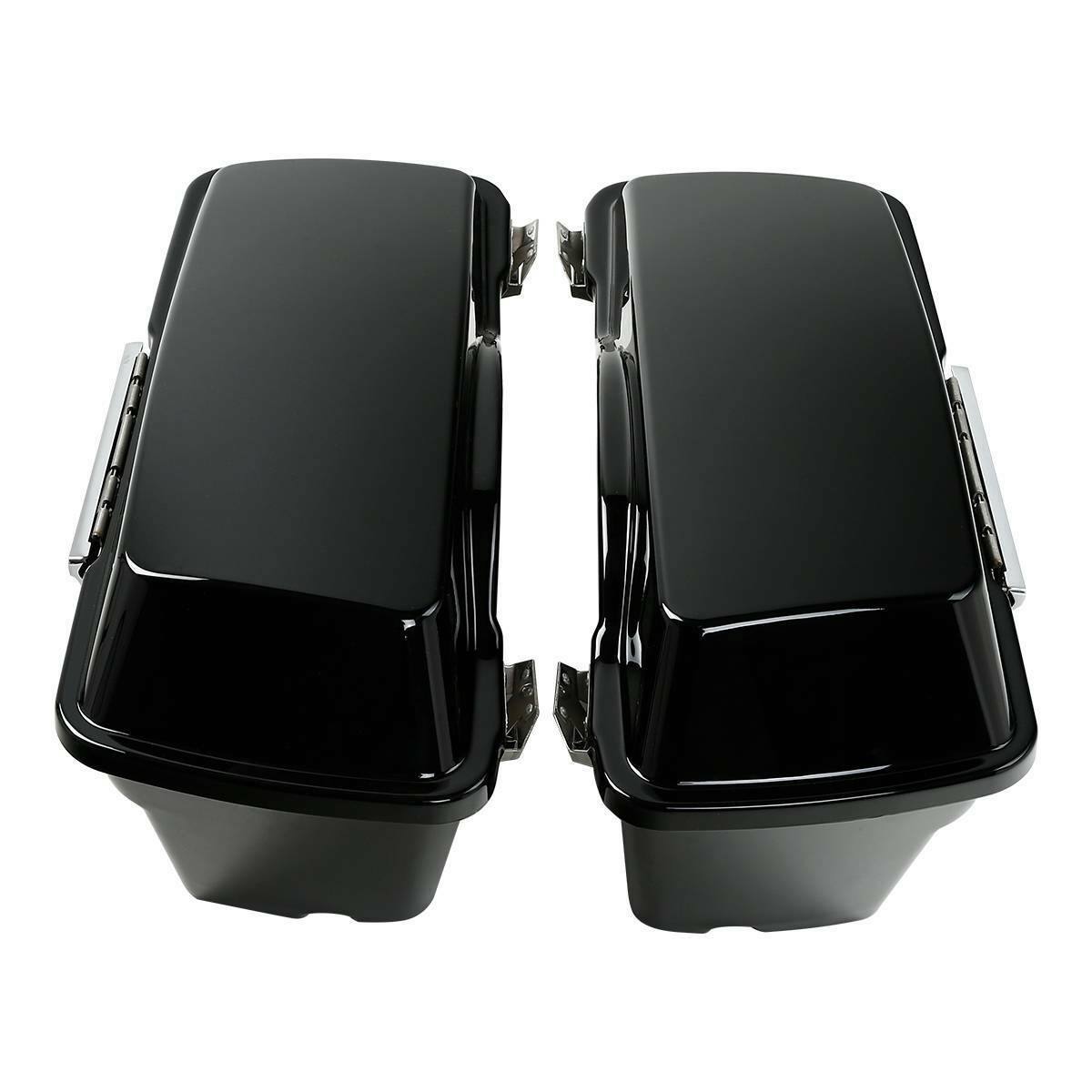 Saddle Bags w/ Lid & Latch Keys Saddlebag Trunk Fit For Harley Softail Touring - Moto Life Products