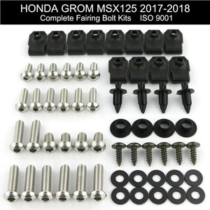 Complete Fairing Bolt Kit Bodywork Stainless Fit For Honda GROM MSX125 2017 2018 - Moto Life Products