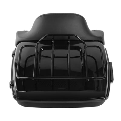 Black Chopped Trunk Backrest Luggage Rack Fit For Harley Tour Pak Touring 14-21 - Moto Life Products